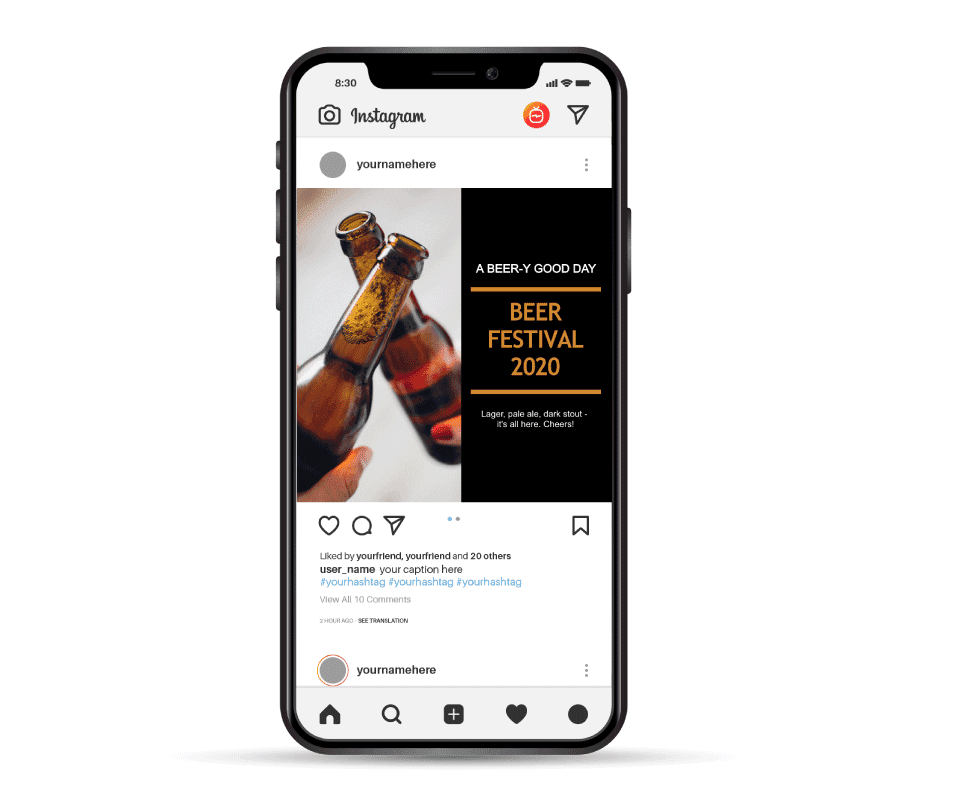 Instagram Post Template Maker Free Online IG Post Design Artfia
