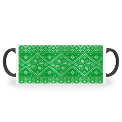 Artfia | Sell Custom Design Jaquard Pattern in Green Magic Mug | christmas,pattern,green,mug