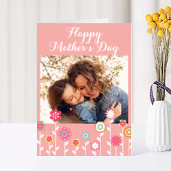 Artfia | Sell Custom Design Pinky Garden Mother's Day Card | happy|cute|pretty|portrait|child|exhibitor|people|person|cheerful|happiness|smile|face|attractive|fun|baby|adult|looking|celebration|kid|holiday