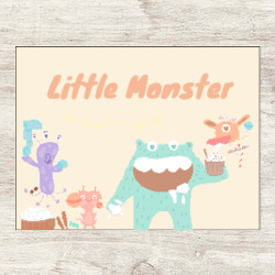 Artfia | Sell Custom Design little monster | envelope|exhibitor|card|design|frame|container|pattern|cartoon|floral|art|graphic|flower|greeting|holiday|element|celebration|paper|drawing|banner|leaf