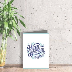 Artfia | Sell Custom Design Blue Calligraphy