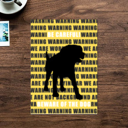 Artfia | Sell Custom Design Be Careful | newspaper|vintage|product|retro|old|dog|creation|black|giraffe|aged|texture|grunge|paper|letter|postmark|stamp|mail|frame|envelope|doormat