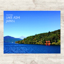 Artfia | Sell Custom Design Lake Ashi | Postcard,lakeashi,japan,blue,bluesky,fuji,photo,photos,photography,artwork,travel,travelling,gift