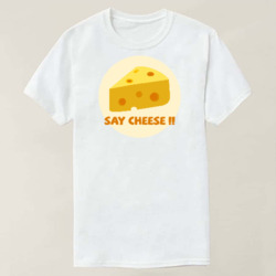 Artfia | Sell Custom Design T-Shirt Design - Say Cheese | jersey|shirt|garment|clothing|sleeve|consumer goods|covering|clothes|fashion|t shirt|cotton|blank|top|wear|adult|cloth|design|doctor|dress|happy