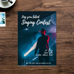 Artfia | Sell Custom Design Singing Contest | billboard|signboard|structure|book jacket|jacket|silhouette|competition|symbol|sport|stadium|match|field|audience|championship|player|nation|cheering|lights|board|event