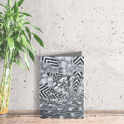 Artfia | Sell Custom Design Zentangle 2 | zentangle,drawing,art,artwork,design,designer,sketching,black&white,card,christmas,gift,pattern,line,shape,dolphin