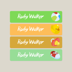 Artfia | Sell Custom Design BB Style 2 Name Label