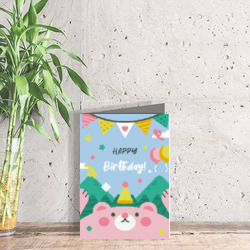 Artfia | Sell Custom Design Pink Bear | rubbish|grunge|old|paper|flag|texture|vintage|decoration|emblem|pattern|frame|retro|design|holiday|textured|container|floral|wall|card|dirty