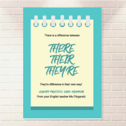 Artfia | Sell Custom Design English Classroom | paper|blank|design|frame|notebook|card|page|note|pattern|template|retro|check|texture|vintage|message|decoration|graphic|banner|empty|line