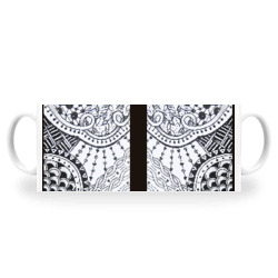 Artfia | Sell Custom Design Zentangle 1 | mug,pattern,drawing,zentangle,gift,design,designer,art,artwork,white,black,sketch