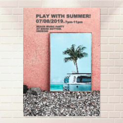 Artfia | Sell Custom Design Beach Party Poster