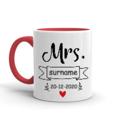 Artfia | Sell Custom Design Wedding Couple Mugs_Mrs